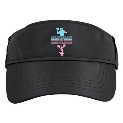 Football Gender Reveal Quarterback Or Cheerleader Adult Drive Performance Visor