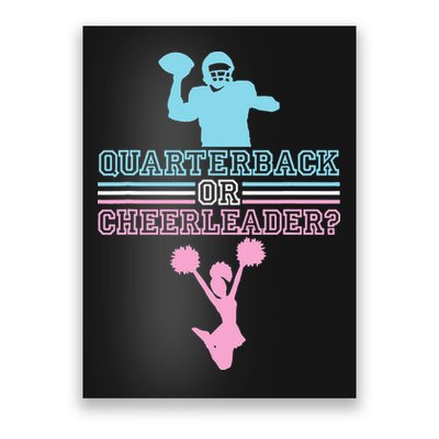Football Gender Reveal Quarterback Or Cheerleader Poster