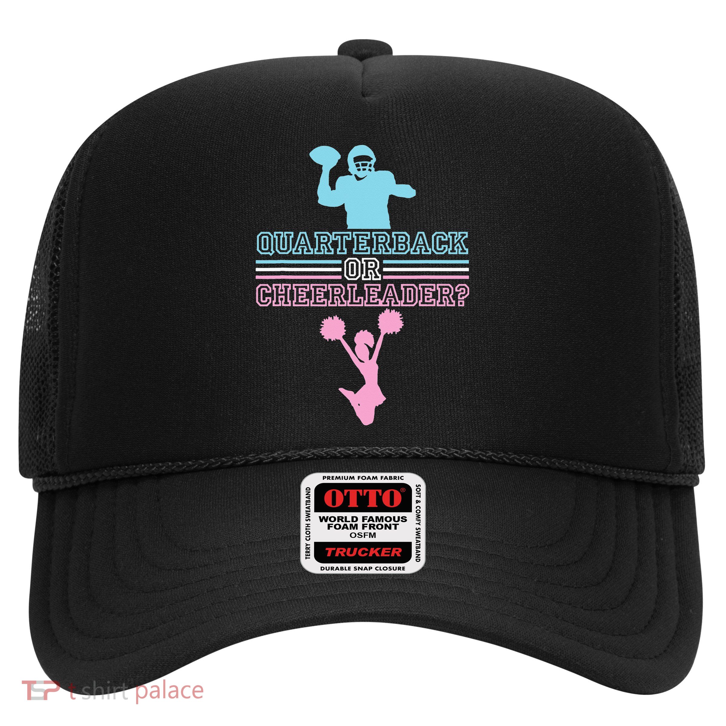 Football Gender Reveal Quarterback Or Cheerleader Trucker Hat