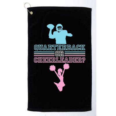 Football Gender Reveal Quarterback Or Cheerleader Golf Towel