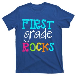 First Grade Rocks Cool Gift Team 1St Grade Teacher Funny Gift T-Shirt