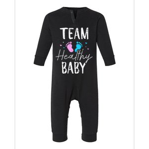 Funny gender reveal team healthy baby party supplies Infant Fleece One Piece