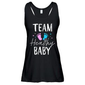 Funny gender reveal team healthy baby party supplies Ladies Essential Flowy Tank