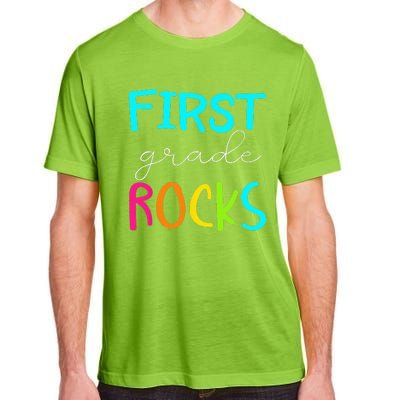 First Grade Rocks Team 1st Grade Teacher Adult ChromaSoft Performance T-Shirt