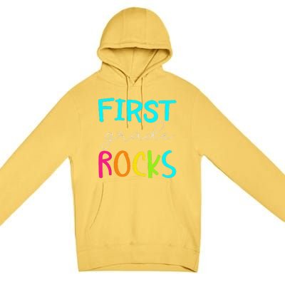 First Grade Rocks Team 1st Grade Teacher Premium Pullover Hoodie