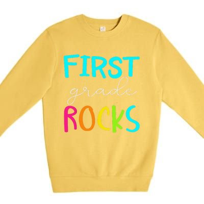 First Grade Rocks Team 1st Grade Teacher Premium Crewneck Sweatshirt