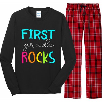 First Grade Rocks Team 1st Grade Teacher Long Sleeve Pajama Set