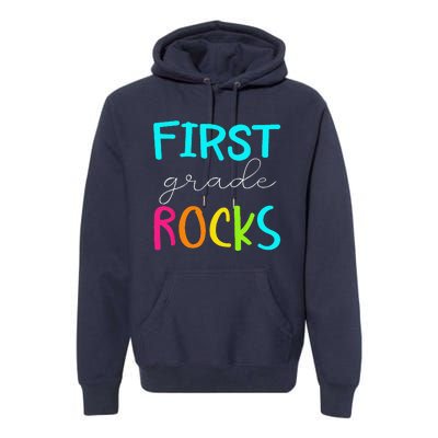 First Grade Rocks Team 1st Grade Teacher Premium Hoodie