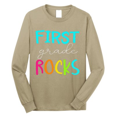 First Grade Rocks Team 1st Grade Teacher Long Sleeve Shirt