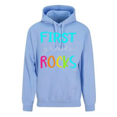 First Grade Rocks Team 1st Grade Teacher Unisex Surf Hoodie