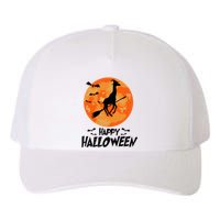 Funny Giraffe Ride Witch Shotgun Giraffe Halloween Full Moon Yupoong Adult 5-Panel Trucker Hat