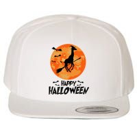 Funny Giraffe Ride Witch Shotgun Giraffe Halloween Full Moon Wool Snapback Cap