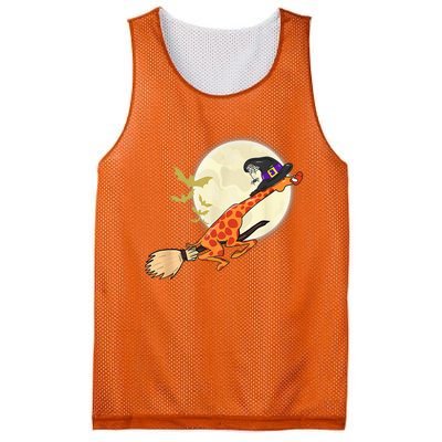 Funny Giraffe Ride Witch Shotgun Giraffe Halloween Bat Full Moon Mesh Reversible Basketball Jersey Tank