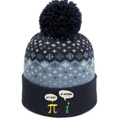 Funny Get Real Be Rational Pi Math Teacher Geek Gift The Baniff Cuffed Pom Beanie