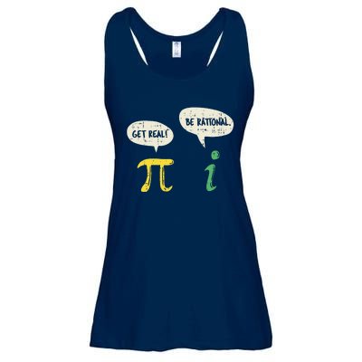 Funny Get Real Be Rational Pi Math Teacher Geek Gift Ladies Essential Flowy Tank