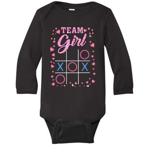 Fun Gender Reveal Baby Shower Party Team Baby Long Sleeve Bodysuit