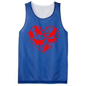 Funny Golden Retriever Design Dog Love Heart Valentine's Day Gift Mesh Reversible Basketball Jersey Tank