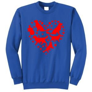 Funny Golden Retriever Design Dog Love Heart Valentine's Day Gift Tall Sweatshirt