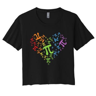 Funny Get Real Be Rational Pi Math Teacher Geek Women's Crop Top Tee