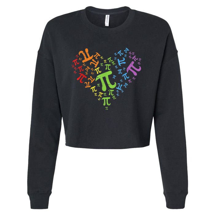 Funny Get Real Be Rational Pi Math Teacher Geek Cropped Pullover Crew