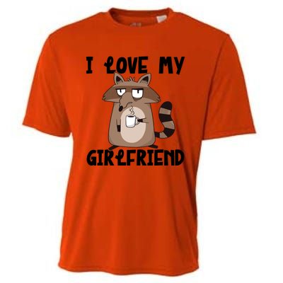 Funny Grumpy Raccoon Friend I Love My Friend Great Gift Cooling Performance Crew T-Shirt