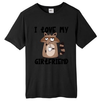 Funny Grumpy Raccoon Friend I Love My Friend Great Gift Tall Fusion ChromaSoft Performance T-Shirt