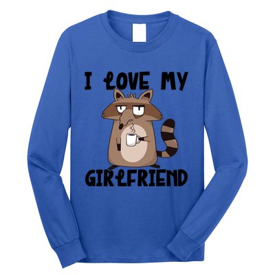 Funny Grumpy Raccoon Friend I Love My Friend Great Gift Long Sleeve Shirt