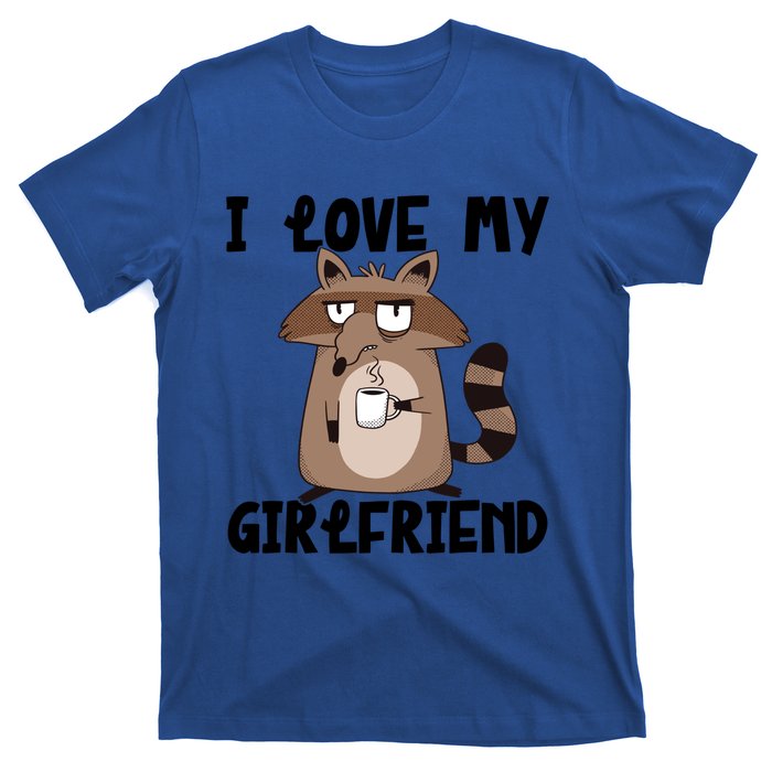 Funny Grumpy Raccoon Friend I Love My Friend Great Gift T-Shirt