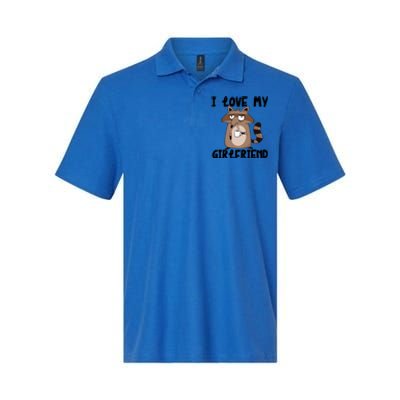 Funny Grumpy Raccoon Friend I Love My Friend Great Gift Softstyle Adult Sport Polo