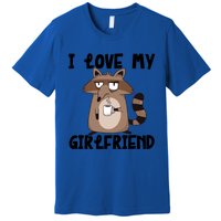 Funny Grumpy Raccoon Friend I Love My Friend Great Gift Premium T-Shirt