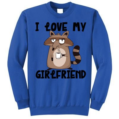 Funny Grumpy Raccoon Friend I Love My Friend Great Gift Tall Sweatshirt