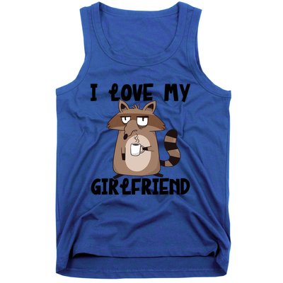 Funny Grumpy Raccoon Friend I Love My Friend Great Gift Tank Top