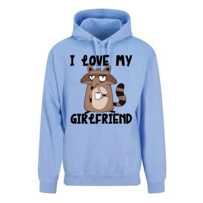 Funny Grumpy Raccoon Friend I Love My Friend Great Gift Unisex Surf Hoodie