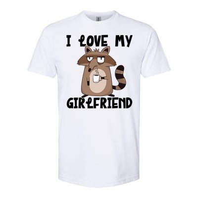 Funny Grumpy Raccoon Friend I Love My Friend Great Gift Softstyle CVC T-Shirt