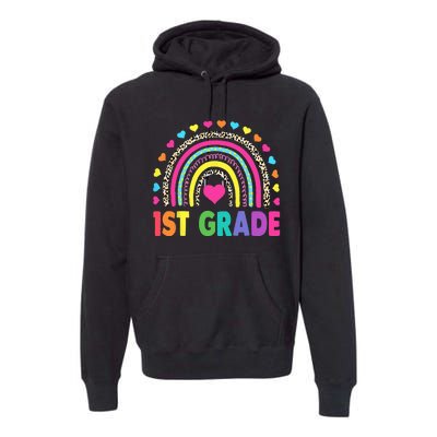 First Grade Rainbow Teacher Team 1st Grade Squad Premium Hoodie