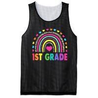 First Grade Rainbow Teacher Team 1st Grade Squad Mesh Reversible Basketball Jersey Tank