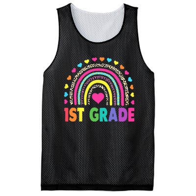 First Grade Rainbow Teacher Team 1st Grade Squad Mesh Reversible Basketball Jersey Tank