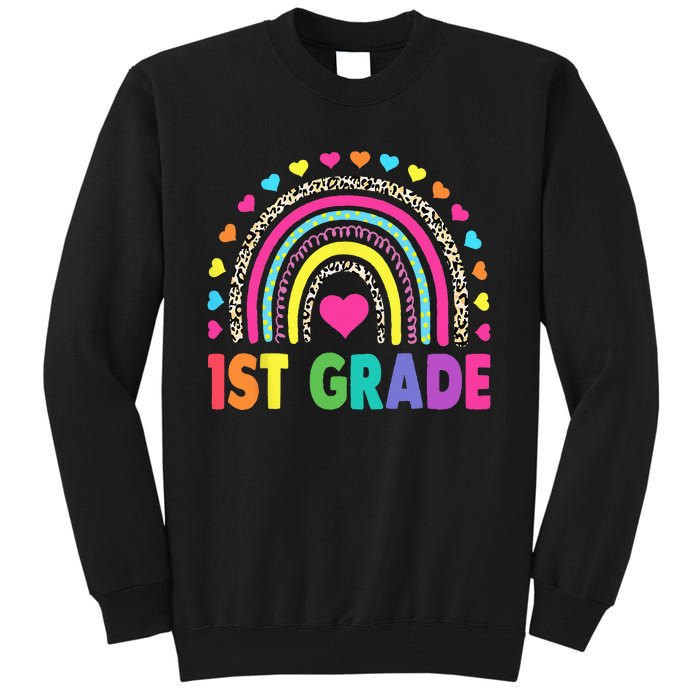 First Grade Rainbow Teacher Team 1st Grade Squad Tall Sweatshirt