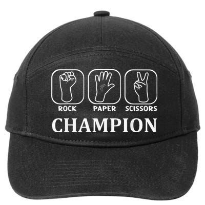 Funny Game Rock Paper Scissors Champion 7-Panel Snapback Hat