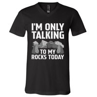 Funny Geology Rock Hound Art Rockhound Lover V-Neck T-Shirt