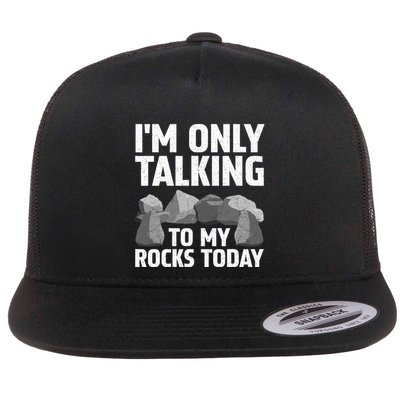 Funny Geology Rock Hound Art Rockhound Lover Flat Bill Trucker Hat