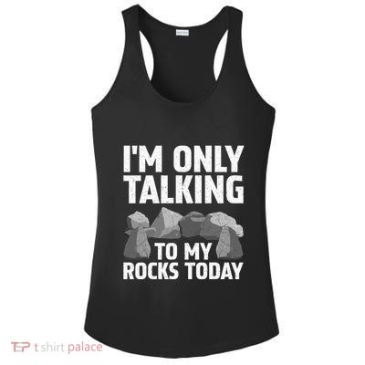 Funny Geology Rock Hound Art Rockhound Lover Ladies PosiCharge Competitor Racerback Tank
