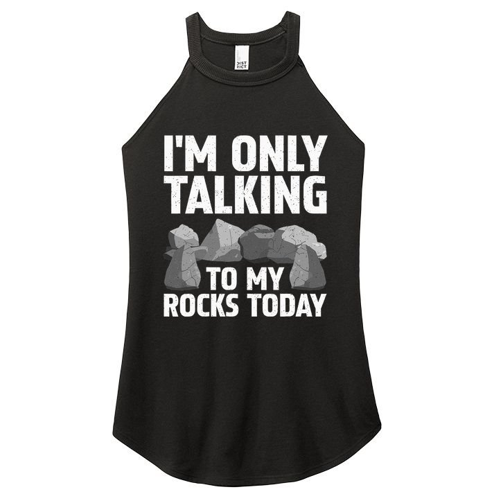 Funny Geology Rock Hound Art Rockhound Lover Women's Perfect Tri Rocker Tank
