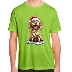 Funny Golden Retriever Christmas Dog Mom Santa Cute Puppy Gift Adult ChromaSoft Performance T-Shirt