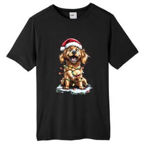 Funny Golden Retriever Christmas Dog Mom Santa Cute Puppy Gift Tall Fusion ChromaSoft Performance T-Shirt