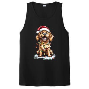 Funny Golden Retriever Christmas Dog Mom Santa Cute Puppy Gift PosiCharge Competitor Tank