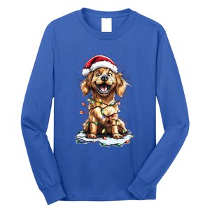 Funny Golden Retriever Christmas Dog Mom Santa Cute Puppy Gift Long Sleeve Shirt