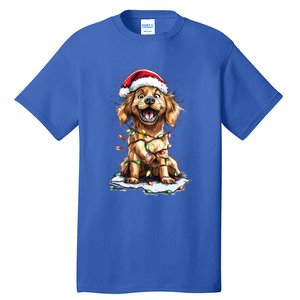 Funny Golden Retriever Christmas Dog Mom Santa Cute Puppy Gift Tall T-Shirt