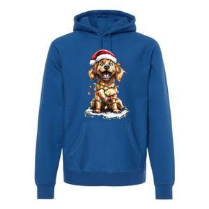 Funny Golden Retriever Christmas Dog Mom Santa Cute Puppy Gift Premium Hoodie