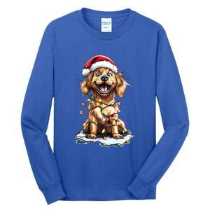 Funny Golden Retriever Christmas Dog Mom Santa Cute Puppy Gift Tall Long Sleeve T-Shirt